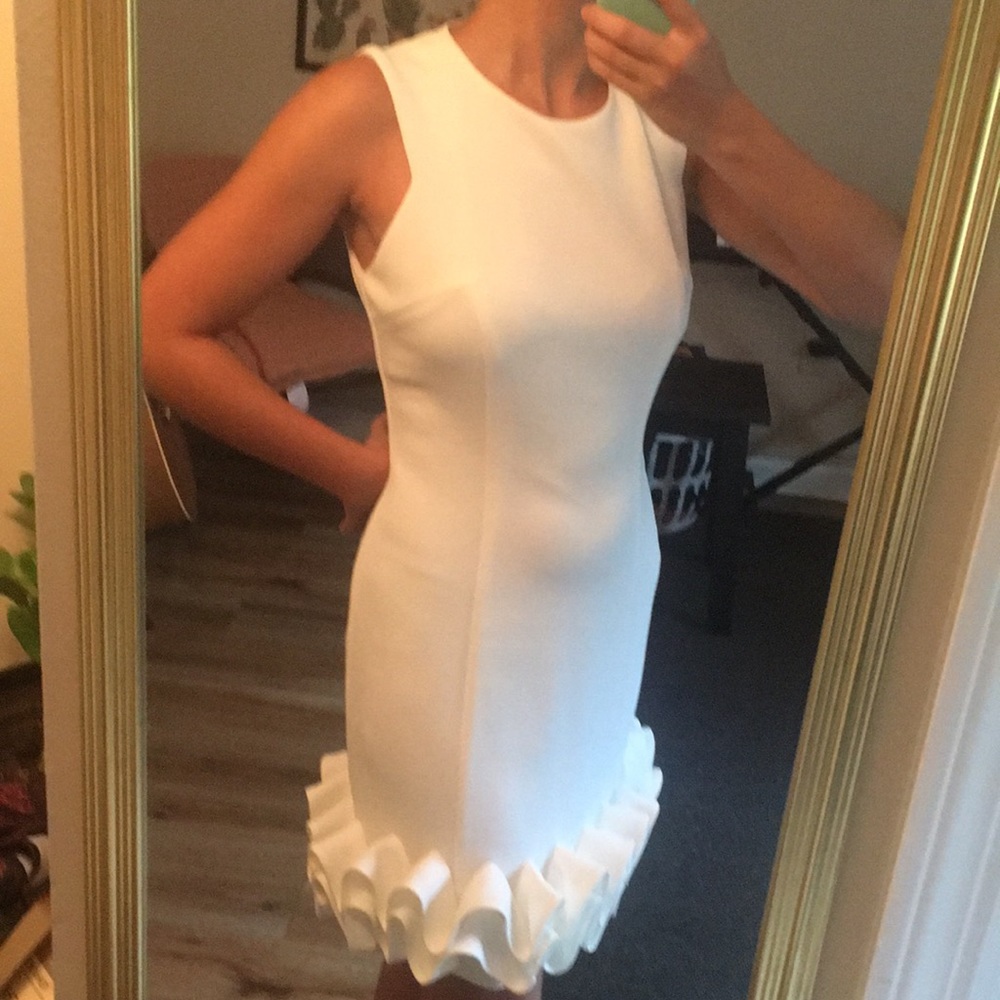 M by Maia | White Cap Sleeve Cupcake Dress